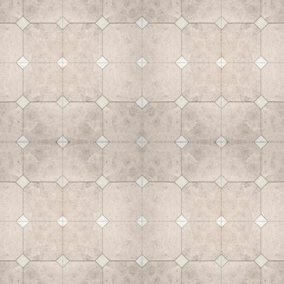 Marble Systems Silver Shadow, Glacier Tumbled Marble Tile 16x16 - Glacier - 16" x 16" x 1/2"
