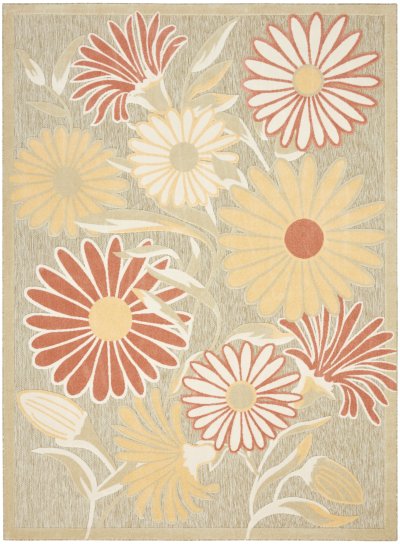 Nourison Home Nourison Aloha ALH33 5'3" x 7'5" Sage Rose Outdoor Rug - 7'10" x 10'6"