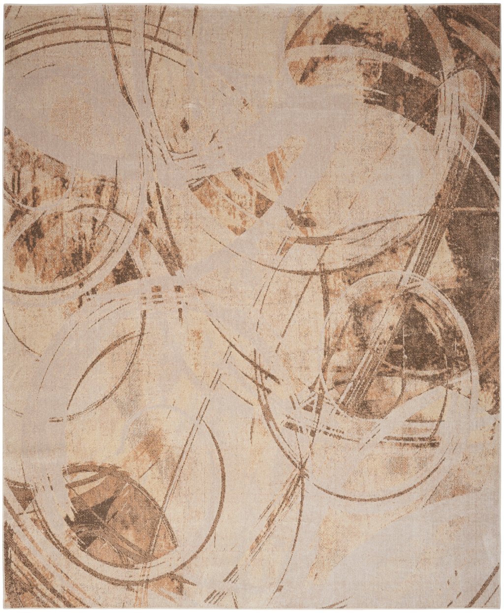 Nourison Home Nourison Astra Machine Washable ASW14 6'7" x 9' Beige Modern Indoor Rug
