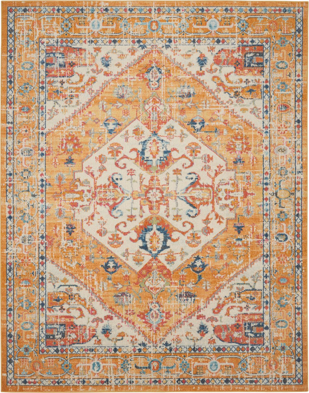 Nourison Home Nourison Passion PSN23 5'3" x 7'3" Ivory Yellow Bohemian Indoor Rug