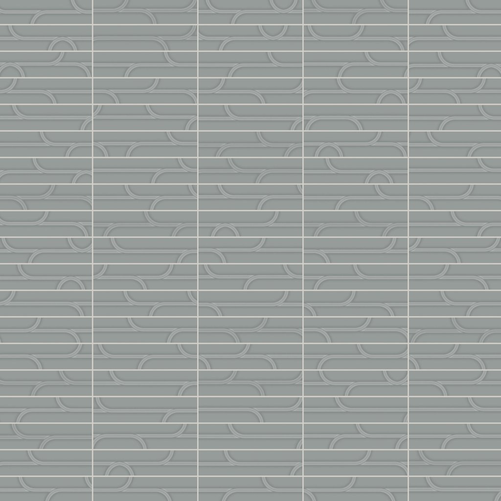 Qualis Ceramica Geometra 3x12 Charcoal Ivy