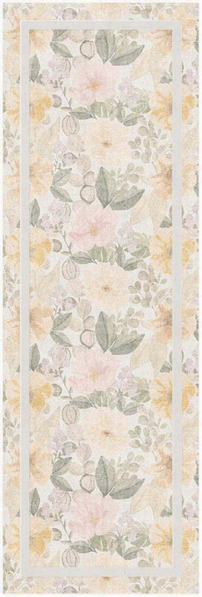 Nourison Home Nourison Botanical Washables BOT01 5' x 7' Ivory Multicolor Farmhouse Indoor Rug - 2' x 6'