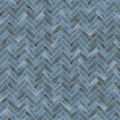 Qualis Ceramica Aruba 2x6 Night Blue Gloss - Herringbone