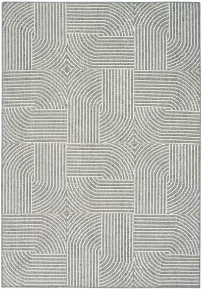 Nourison Home Nourison Textured Home TXH02 3'11" x 5'11" Charcoal Ivory Modern Indoor Rug - 3'11" x 5'11"