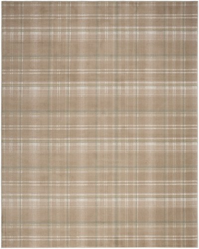 Nourison Home Nourison Grafix GRF03 4' x Round Taupe Farmhouse Indoor Rug - 7'10" x 9'10"