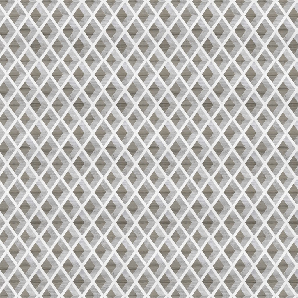Marble Systems Haisa Light, Haisa Dark, Thassos White Multi Finish Hippodrome Marble Mosaic 10 11/16x11 5/16 - Haisa Light, Haisa Dark, Thassos White