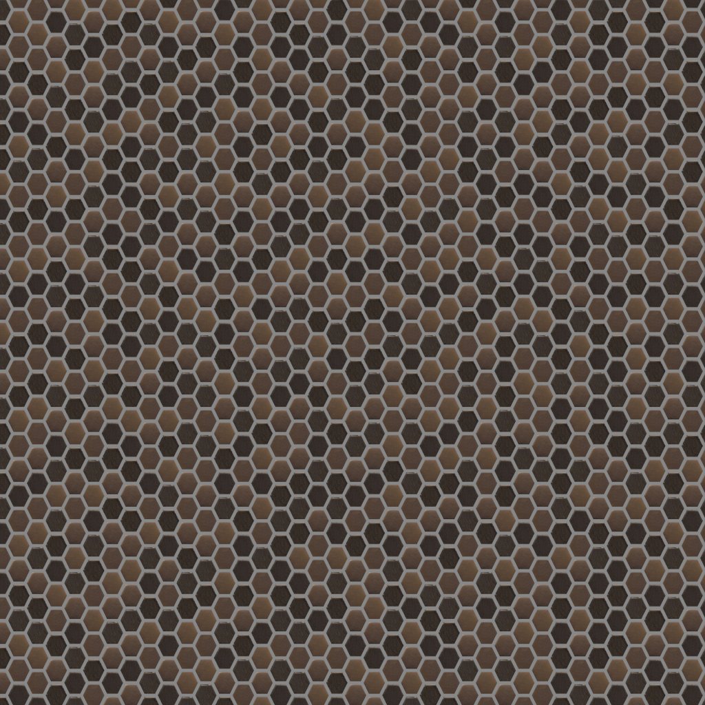 Emser Tile CONFETTI II HEX MOSAIC ON -POR - Bronze