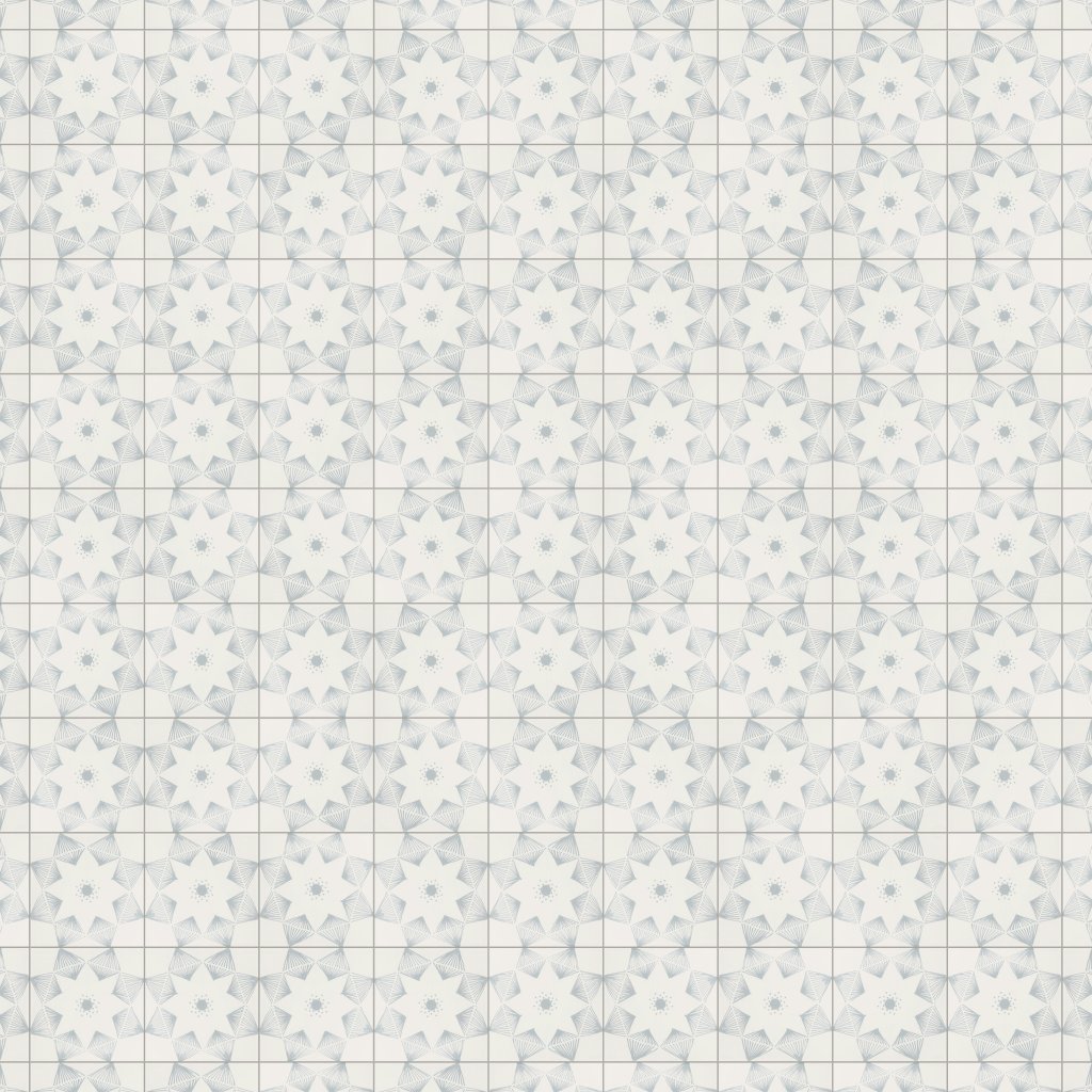 Marble Systems Grey Diamonds Glossy Ceramic Tile 6x6 - Grey Diamonds