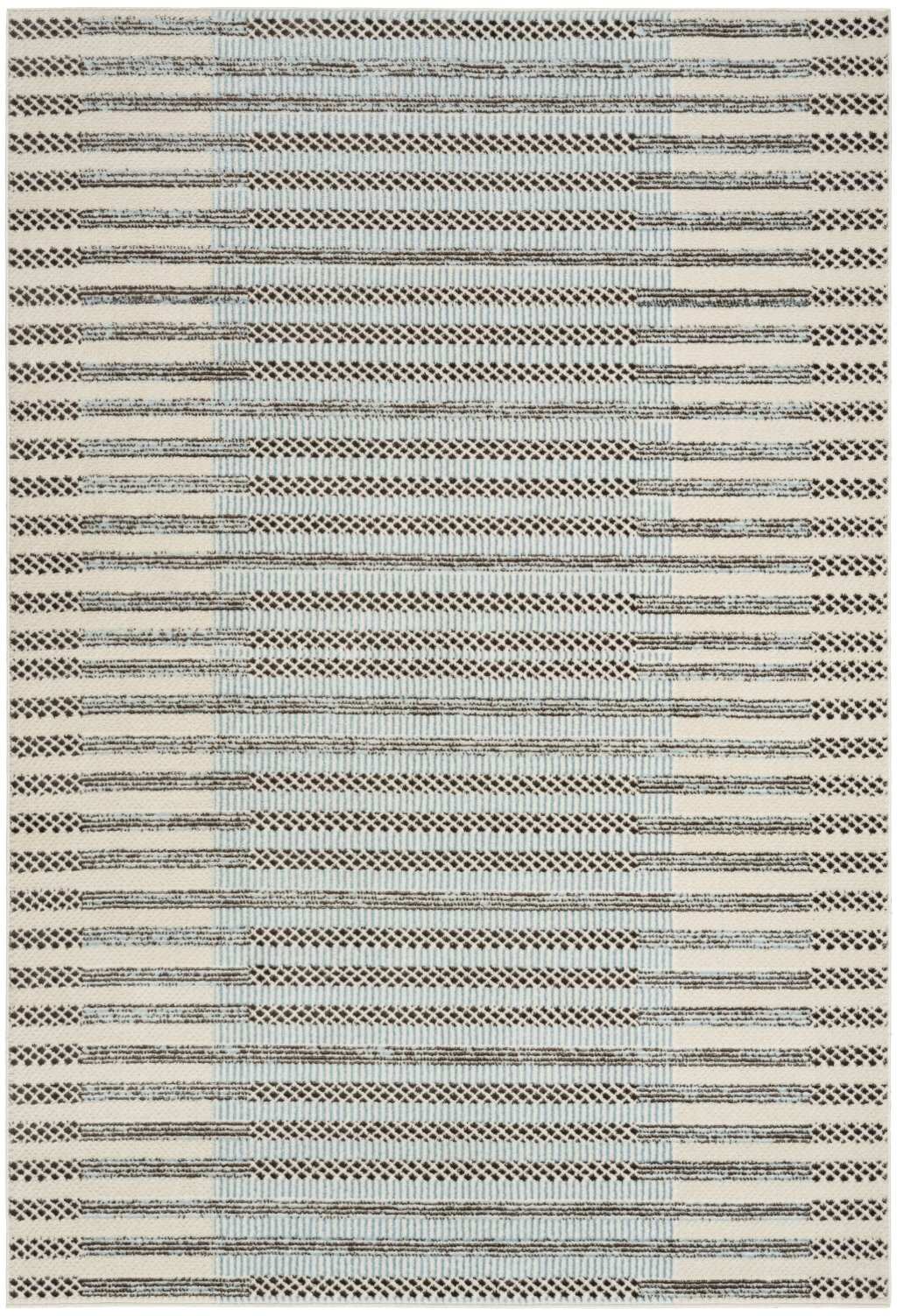 Nourison Home Nourison Nordic NRC15 4' x 6' Ivory Blue Modern Indoor Rug
