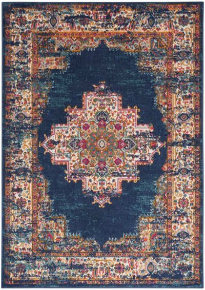 Nourison Home Nourison Passion PSN03 8' x 10' Navy Vintage Indoor Rug - 5'3" x 7'3"