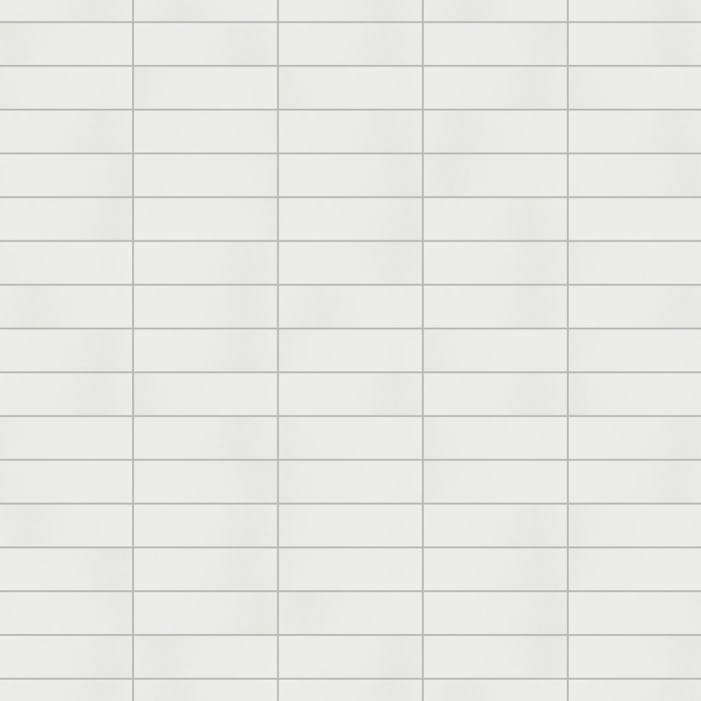 Daltile Stencil White, Rectangle, 4X12, Matte - White