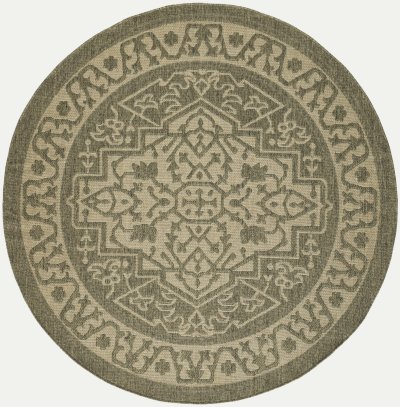 Nourison Home Nourison Tulum TLM05 2'2" x 8' Olive Outdoor Rug - 8' Round