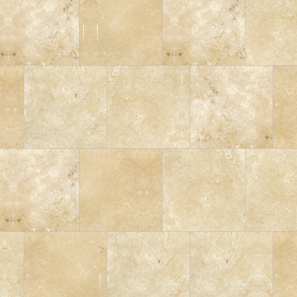 American Olean Travertine - Durango, Square, 16X16, Honed (T714) - Durango