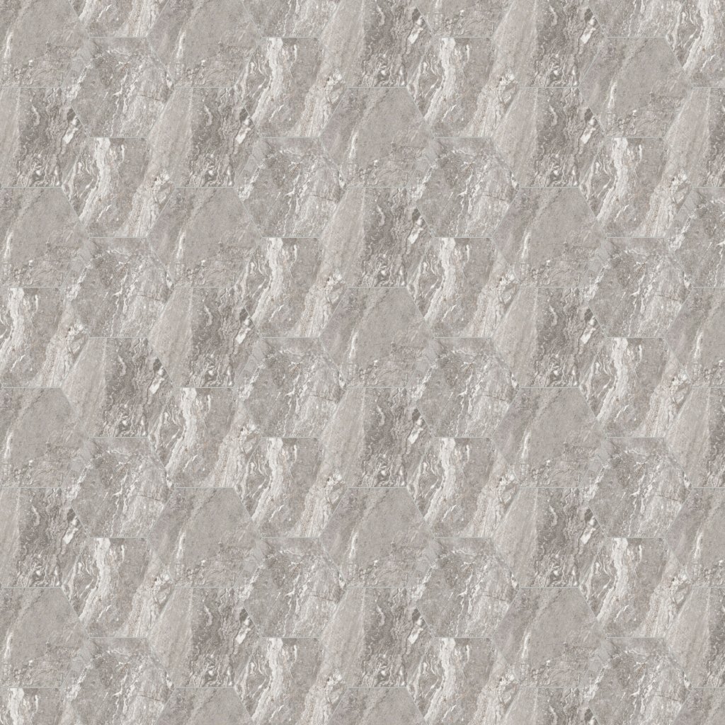 Daltile Perpetuo Eternal Grey, Hexagon, 8, Matte - Eternal Grey
