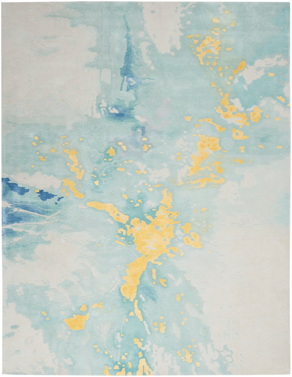 Nourison Home Nourison Prismatic PRS26 5'6" x 7'5" Seafoam Gold Modern Indoor Rug