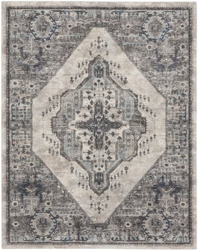 Nourison Home Nourison American Manor AMR02 3'11" x 5'11" Grey Farmhouse Indoor Rug - 7'10" x 9'10"