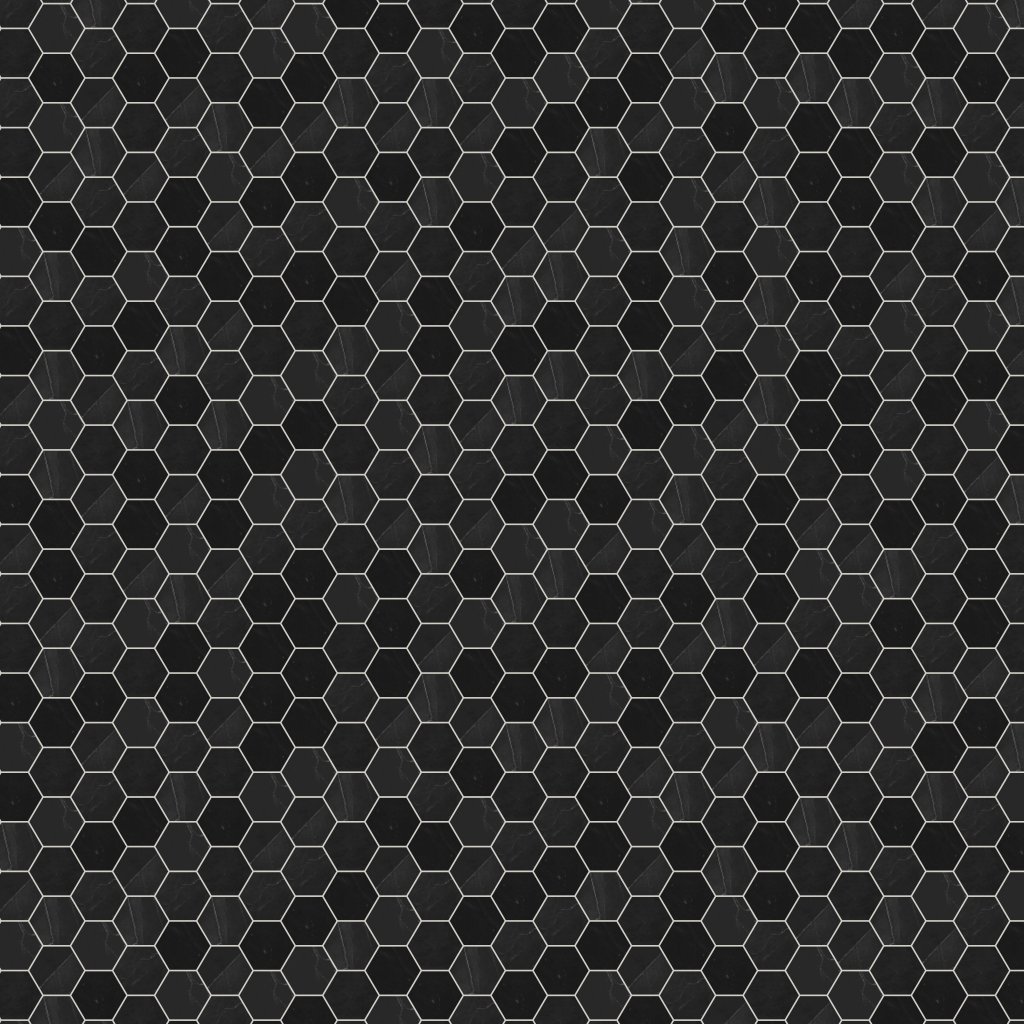 Qualis Ceramica Galaxia Nero 2 Hexagon Mosaic