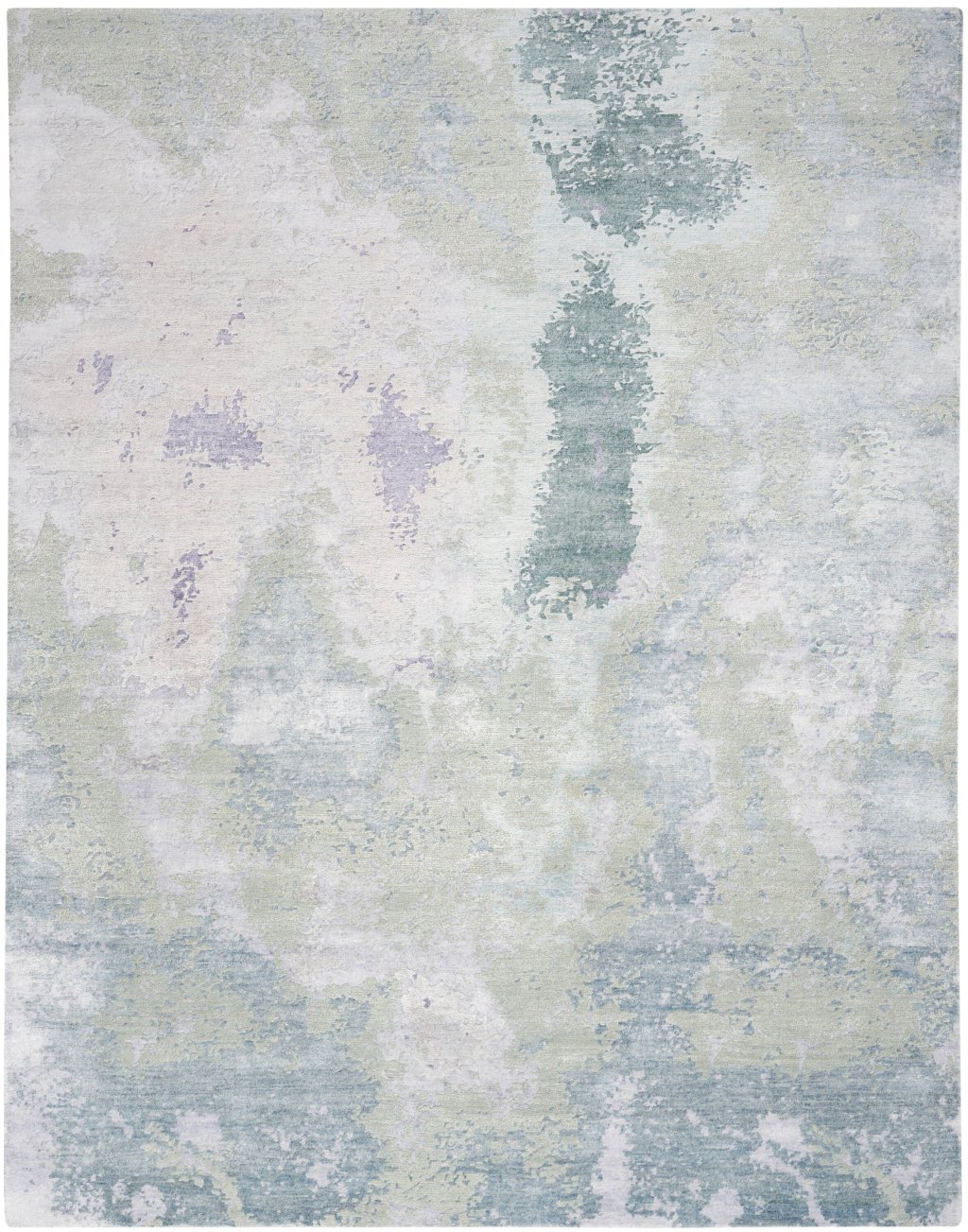 Nourison Home Nourison Silk Shadows SHA22 8'6" x 11'6" Blue Green Modern Indoor Rug