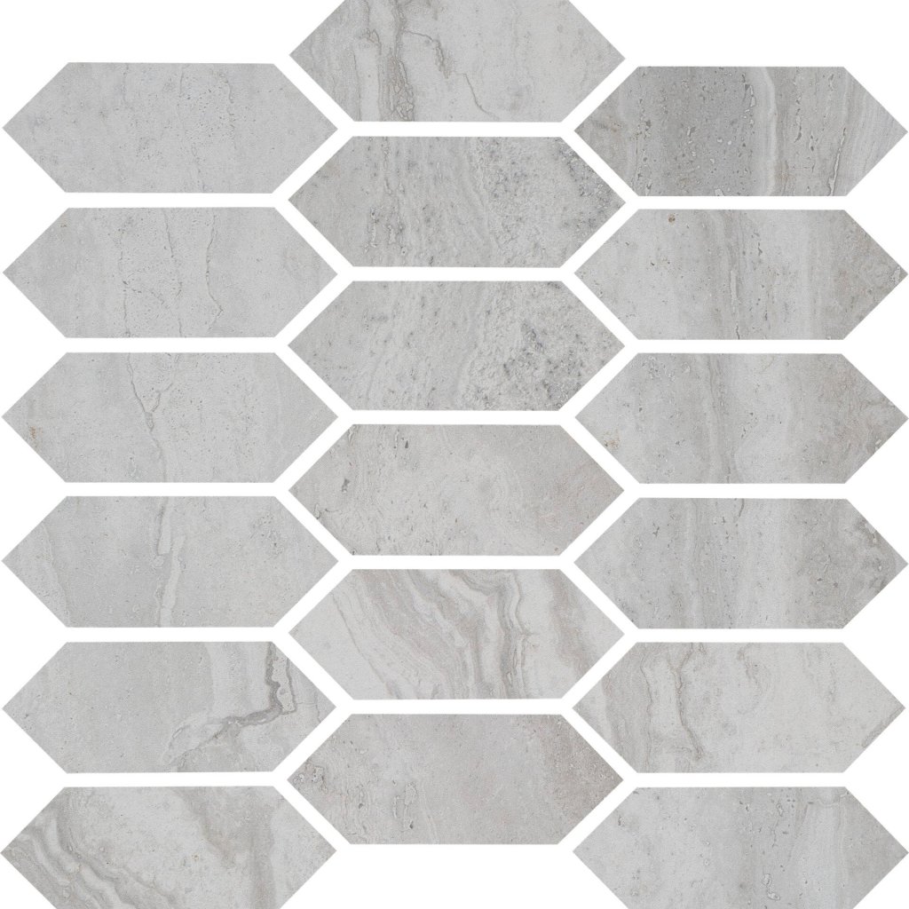 Qualis Ceramica Timeless Spirit Silver Picket Mosaic