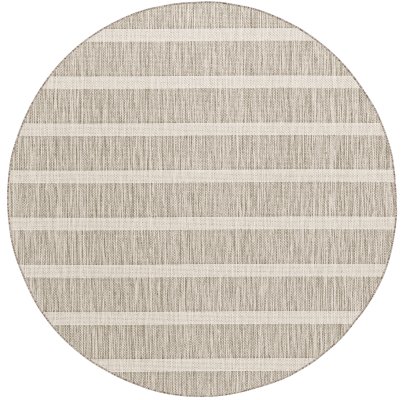 Nourison Home Nourison Positano POS03 7' x 10' Grey Ivory Modern Rug - 4' Round