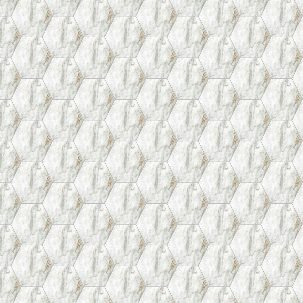 American Olean Mythique Marble - Majestic, Hexagon, 8, Matte (MY12) - Majestic