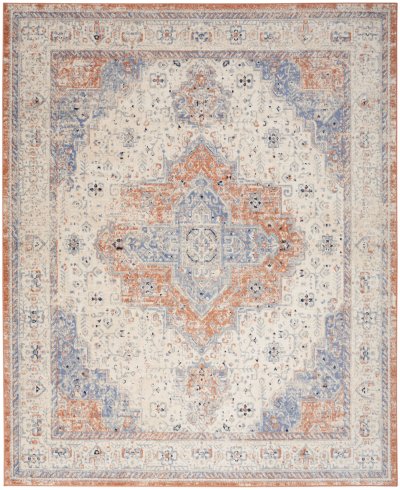 Nourison Home Nourison Nourison Essentials Persian NRE07 2'2" x 14 Beige Blue Vintage Rug - 6' x 9'