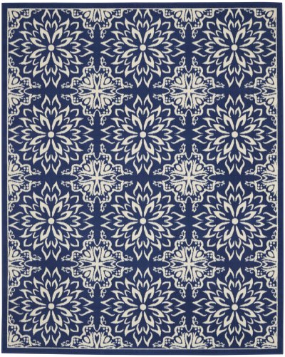 Nourison Home Nourison Jubilant JUB06 7'10" x 9'10" Navy Ivory Farmhouse Indoor Rug - 7'10" x 9'10"