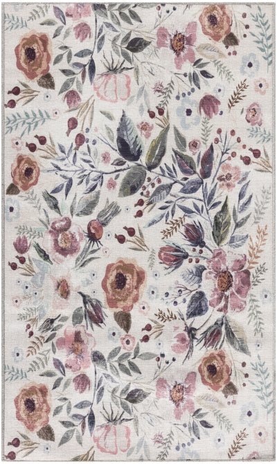 Nourison Home Nourison Nourison Washables NWB01 8' x 10' Ivory Pink Vintage Indoor Rug - 2' x 3'