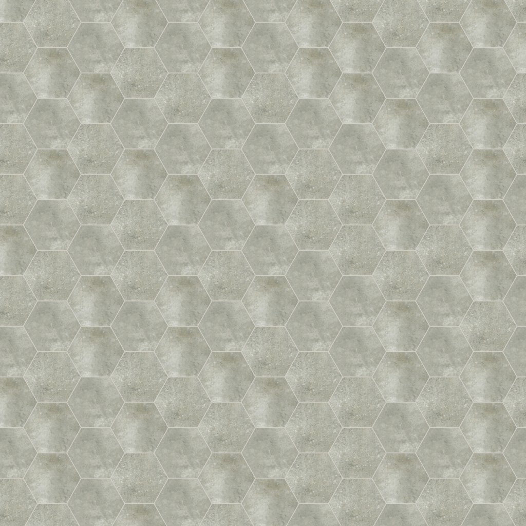 Qualis Ceramica Seville 5.5x6.3 Grey Hexagon