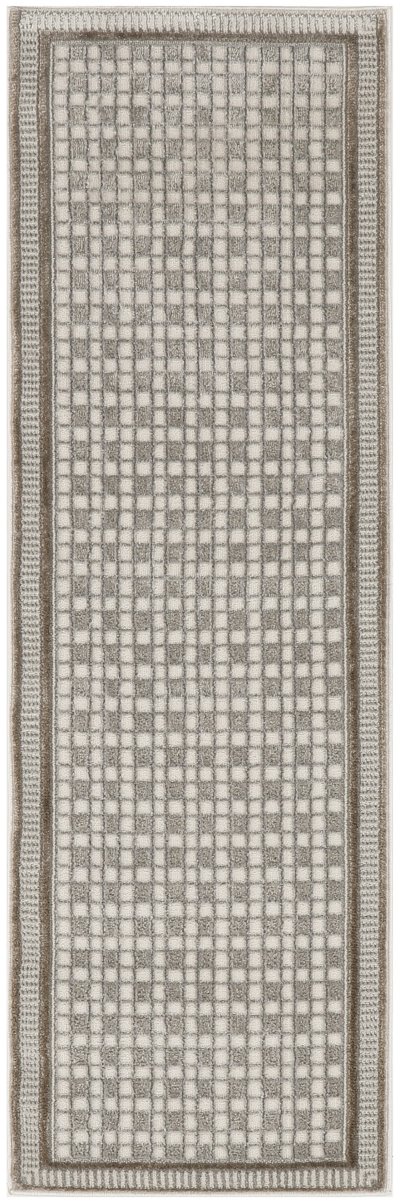 Nourison Home Nourison Nordic NRC03 9' x 12' Ivory Grey Modern Indoor Rug - 2' x 6'