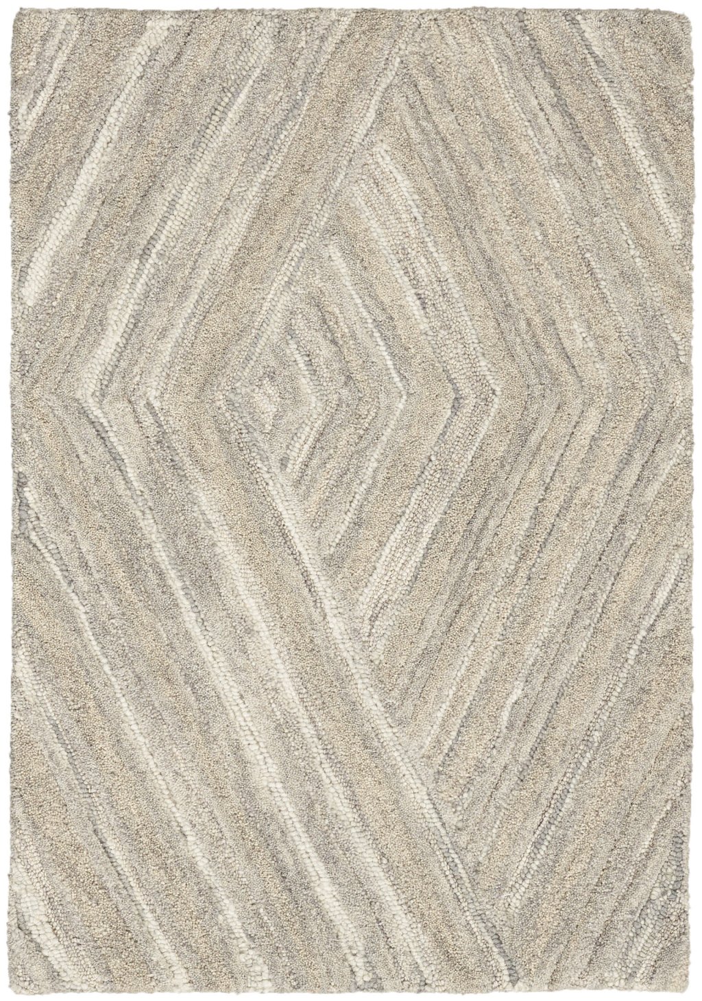 Nourison Home Nourison Graceful GRU03 3'9" x 5'9" Grey Modern Indoor Rug