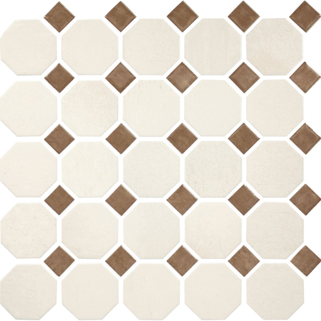 Daltile Relicca Pristine Foxed, Octagon / Dot, 2, Mixed - Pristine Foxed