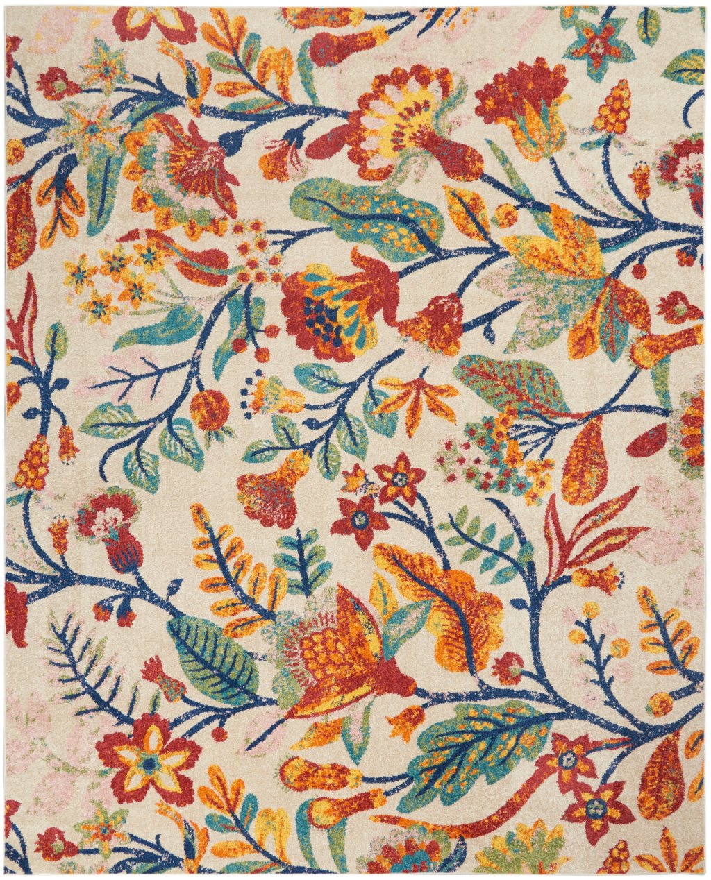 Nourison Home Nourison Allur ALR09 9' x 12' Ivory Multicolor Bohemian Indoor Rug