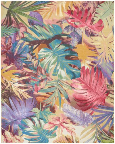 Nourison Home Nourison Color Splash CSP07 9' x 12' Multicolor Tropical Rug - 5'3" x 7'3"