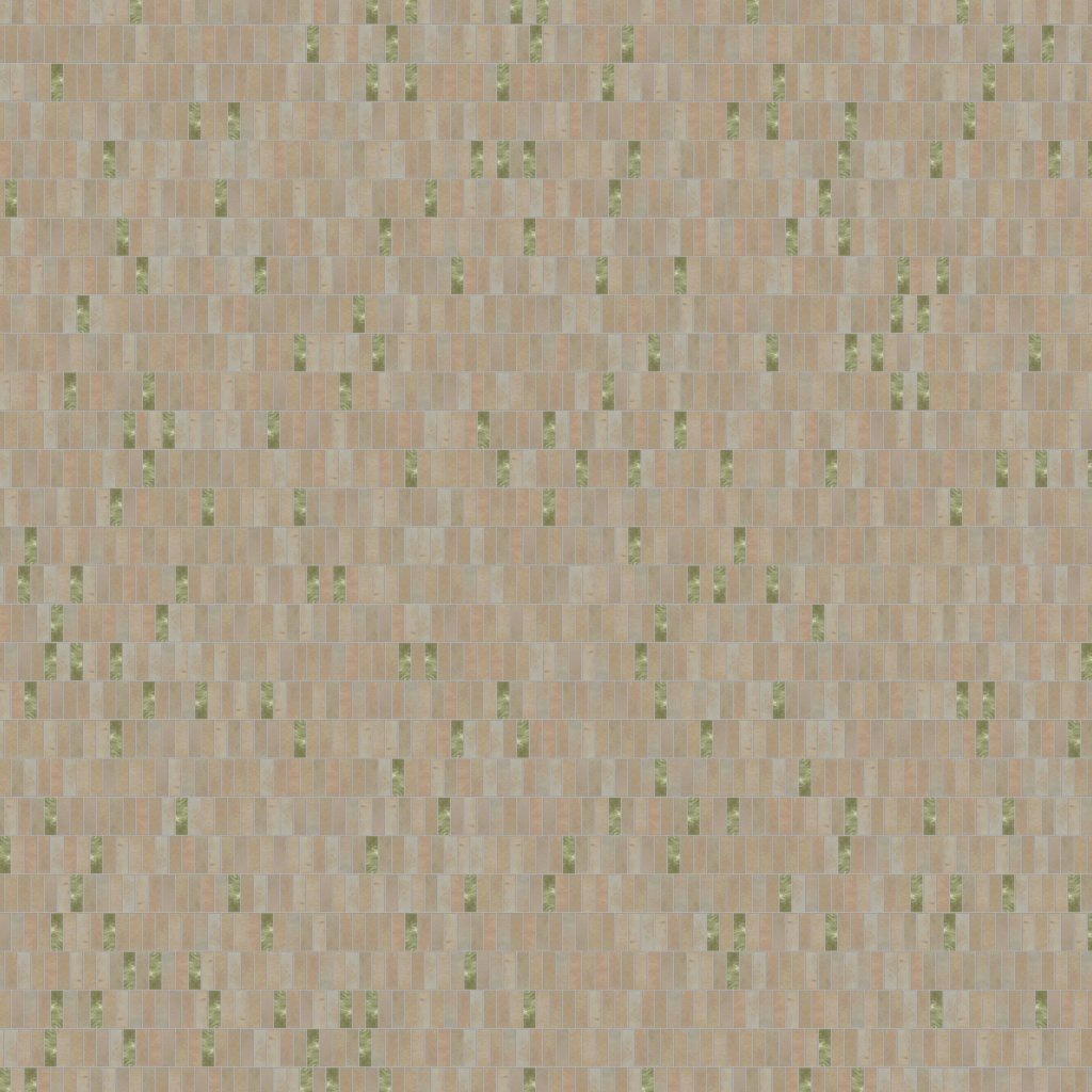 Beige, Gold Glossy Woven Zellige Mosaic 12x12 - Beige, Gold
