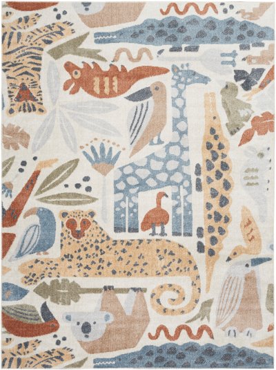 Nourison Home Nourison Astra Machine Washable ASW01 7'10" x 10' Ivory Kids Indoor Rug - 4' x 6'