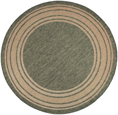 Nourison Home Nourison Horizon Indoor/Outdoor HOZ03 5' x 7' Green Modern Rug - 8' Round