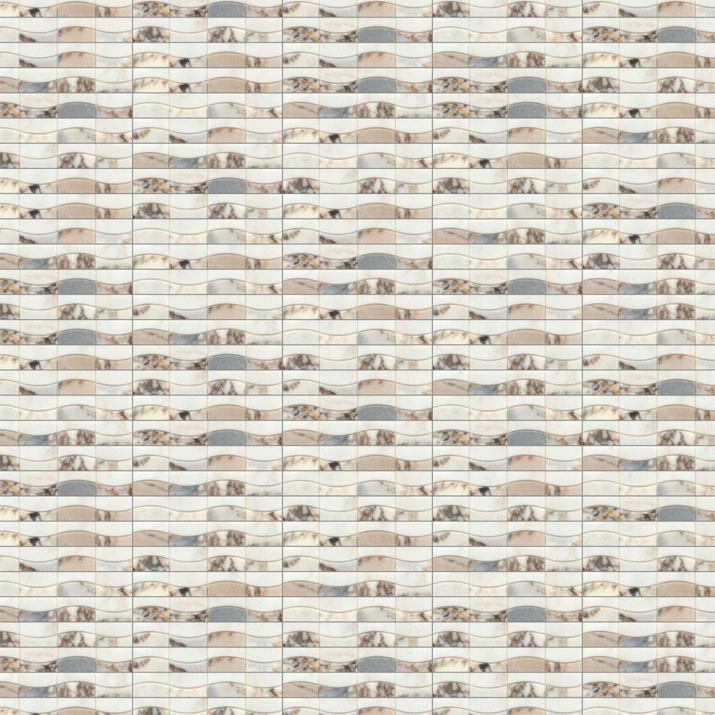 Emser Tile TALENTO POLISHED WAVE MOSAIC -MAR - Oro