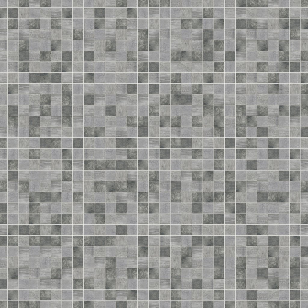 Qualis Ceramica Riviera Tileworks Chelsea Grey Mix Recycled Glass Mix 2x2" square Mosaic