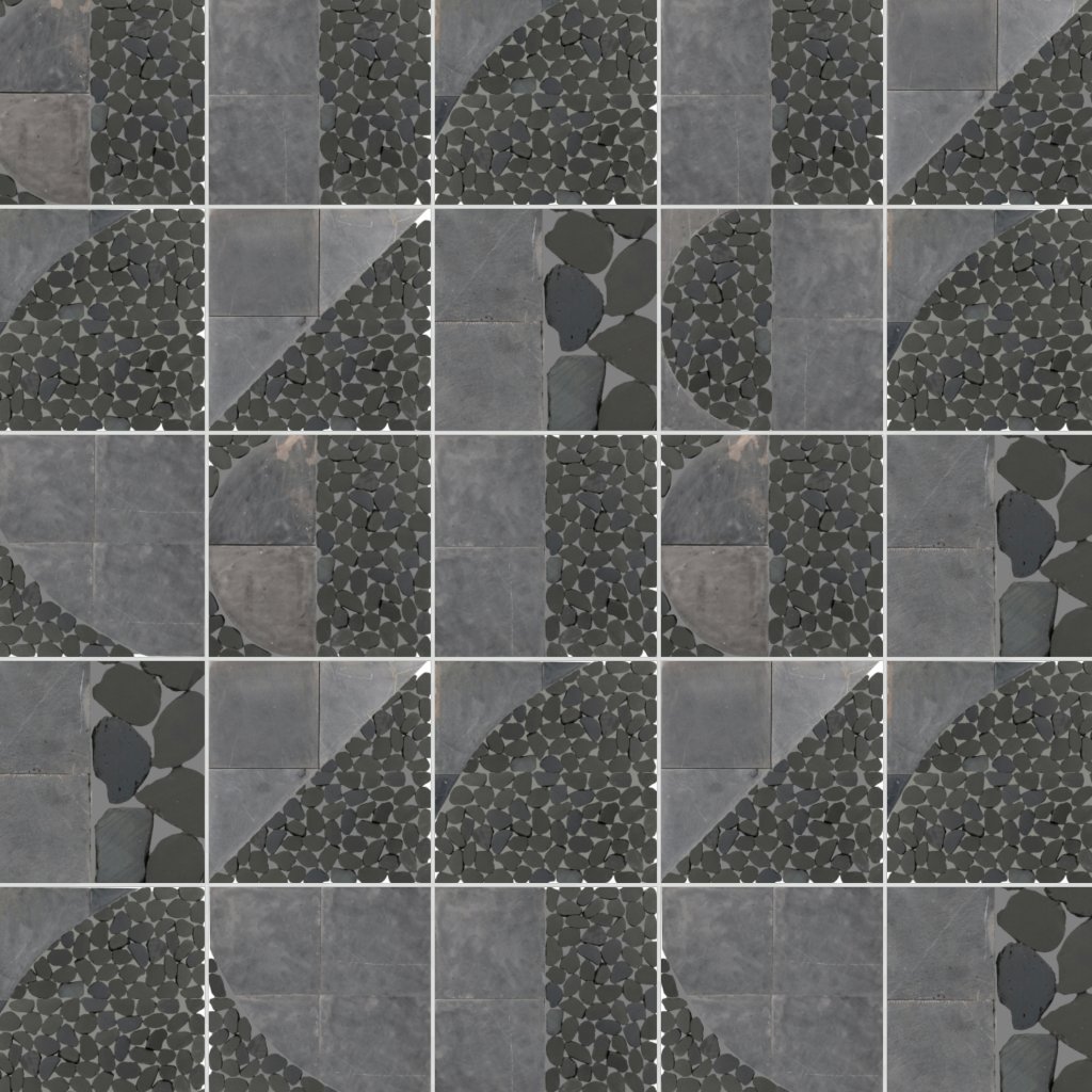 Daltile Pebble Oasis Stark, Art Deco Pebble, Honed - Stark