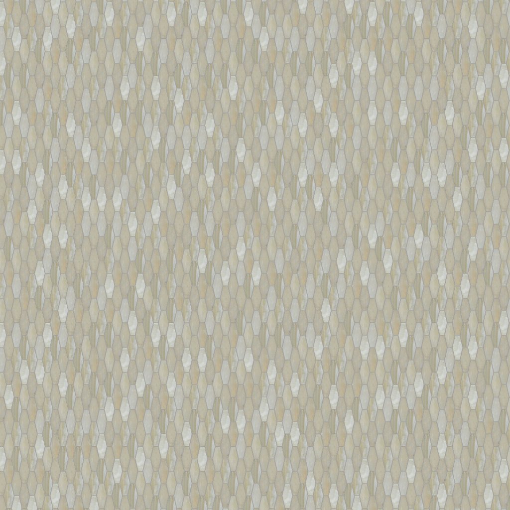 Marble Systems Basho Glossy Ehex Glass Mosaic 12 7/8x9 7/8 - Basho
