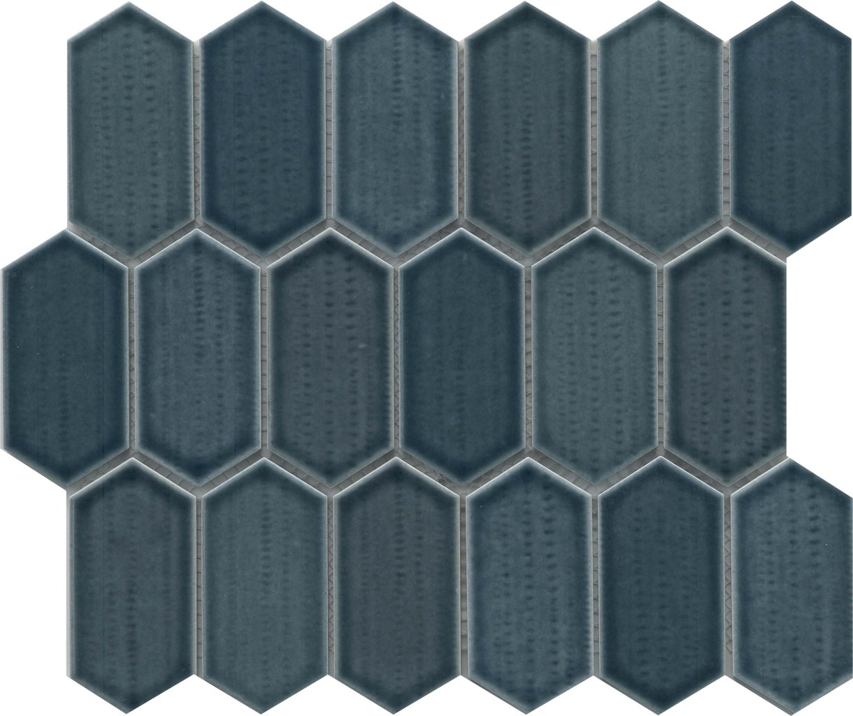 Emser Tile OMNI GLOSSY PICKET MOSAIC -CER - Navy