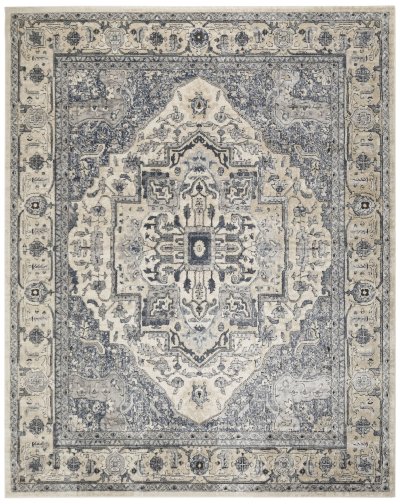 Nourison Home Nourison Quarry QUA18 2'2" x 7'6 Ivory Navy Vintage Indoor Rug - 7'10" x 9'10"
