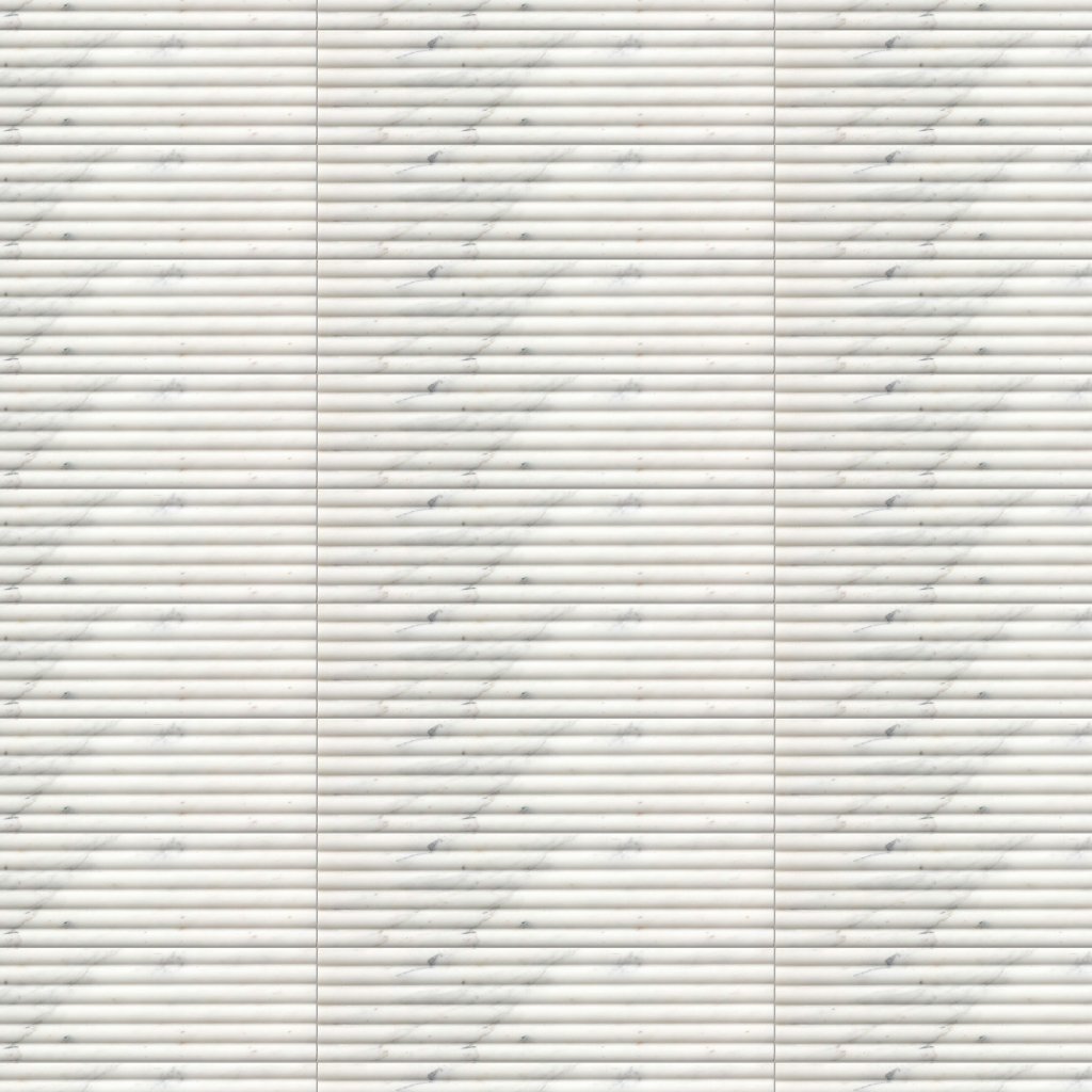 Marble Systems Calacatta Gold Royal Honed Flute Trim Marble Accent Tiles 6x24 - Calacatta Gold Royal