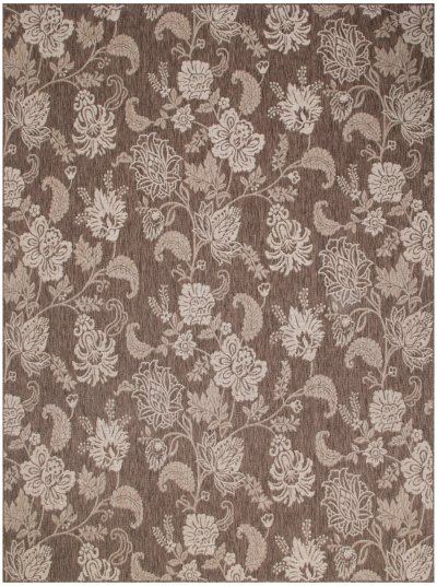 Nourison Home Nourison Garden Oasis GOA03 9' x 12' Mocha Tropical Rug - 9' x 12'