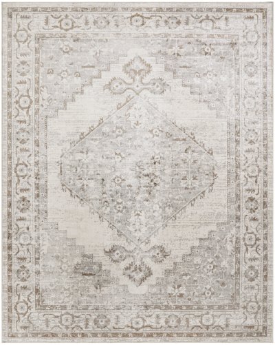 Nourison Home Nourison Astra Machine Washable ASW11 2'2" x 8' Grey Vintage Indoor Rug - 9' x 12'