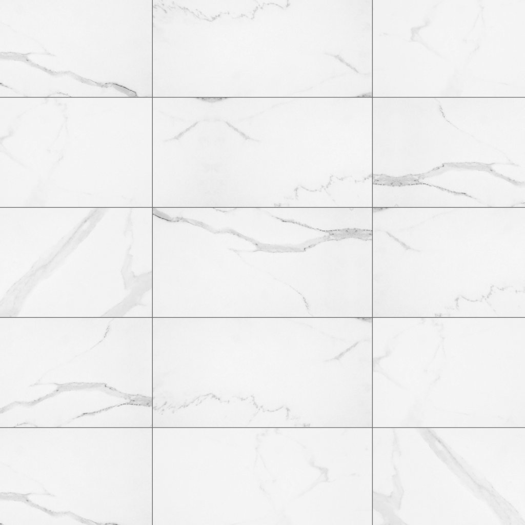 Qualis Ceramica Luxury Statuario Venezia 12X24 Honed - Grey