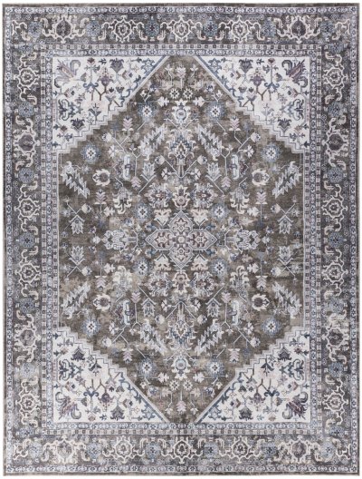 Nourison Home Nourison New Concept Washables SR104 3' x 5' Olive Ivory Vintage Indoor Rug - 9'2" x 12'