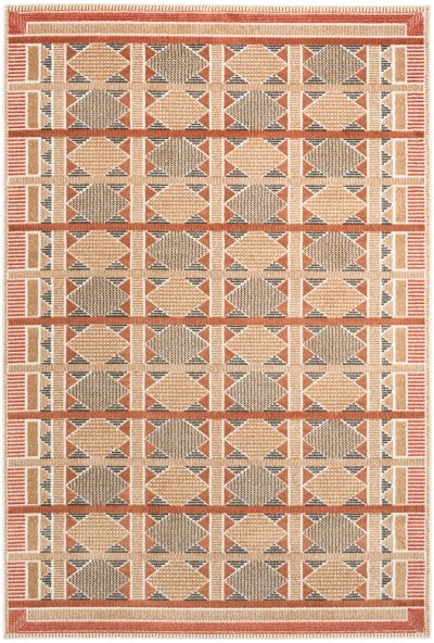 Nourison Home Nourison Nordic NRC06 5' x 7' Rust Multicolor Modern Indoor Rug - 4' x 6'