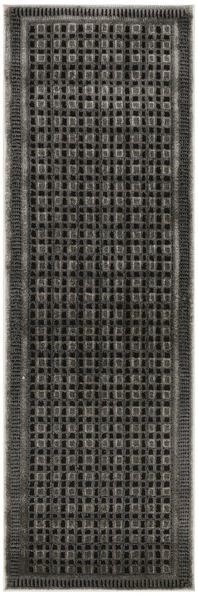 Nourison Home Nourison Nordic NRC03 9' x 12' Black Taupe Art Deco Indoor Rug - 2' x 6'
